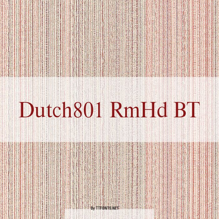 Dutch801 RmHd BT example